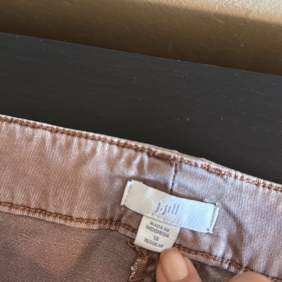 J Jill Women’s Wide Leg Cropped Pants washed brown size 14 - Picture 7 of 16